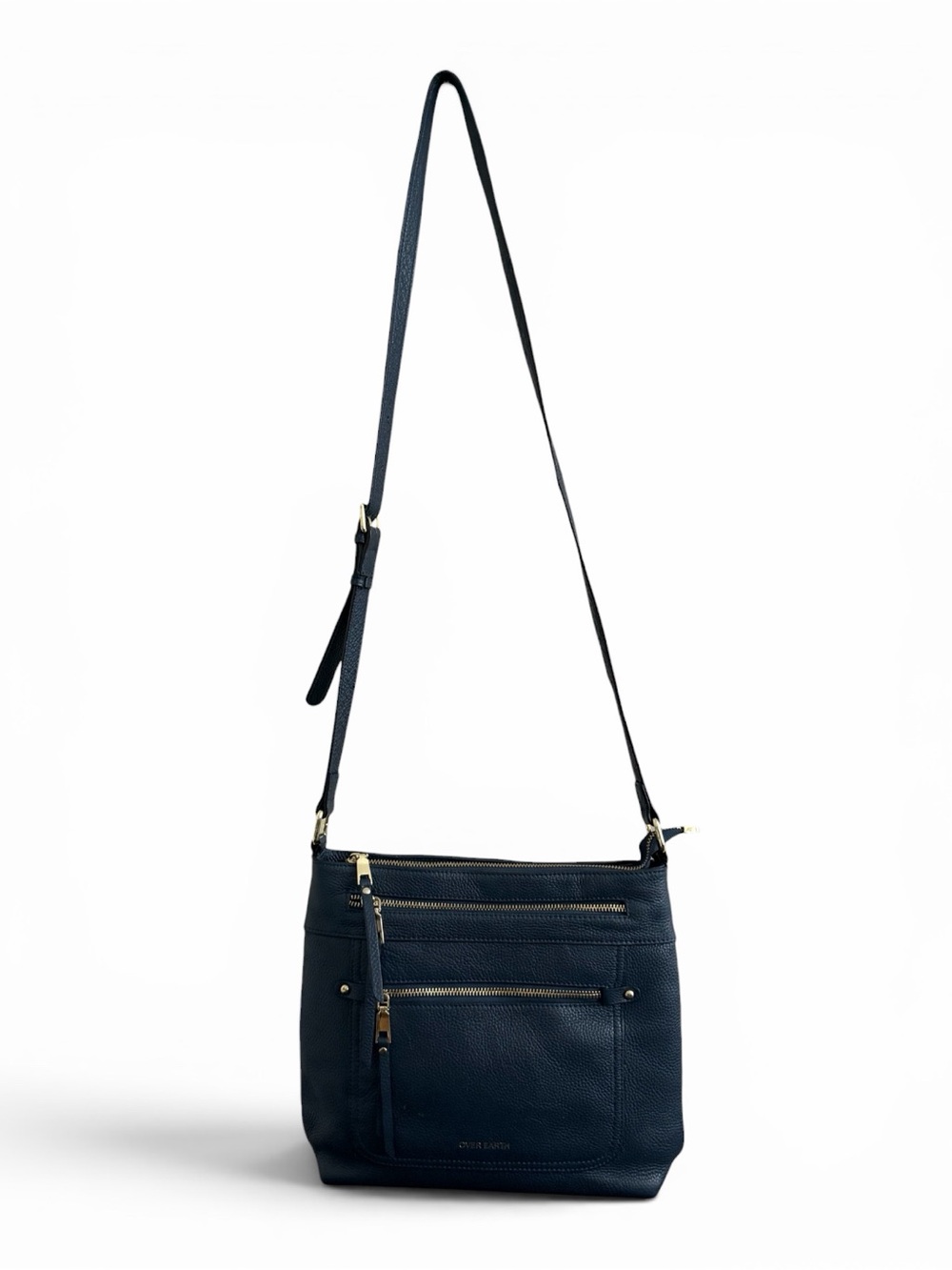 Over Earth Crossbody Leather Purse with Multiple Pockets